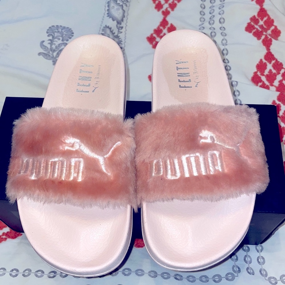 Fenty Faux Fur Slides